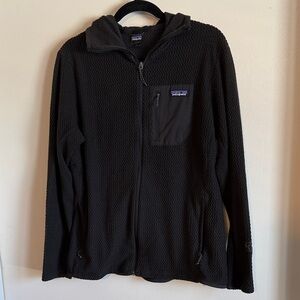 Patagonia Textured Black Zip-Up Jacket size L